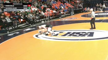 1A 215 lbs Quarterfinal - Jackson Allen, Yorkville (Christian) vs Owen Bills, Marengo