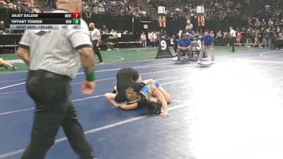 135 lbs Consi Of 16 #2 - Juliet Salzar, Northview (SS) vs Tiffany Torres, Highland (Bakersfield) (CS)