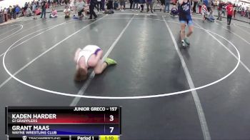 157 lbs Quarterfinal - Kaden Harder, GI Grapplers vs Grant Maas, Wayne Wrestling Club