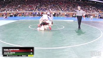 D3-138 lbs Champ. Round 1 - Koltin Gross, Constantine HS vs Ryne Christensen, Whitehall HS