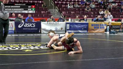 145 lbs First Round - Myles Grossman, Gettysburg vs Nathan Klingensmith, Norwin