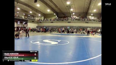 135 lbs Quarterfinal - Eilee Horvatin, Cameron Youth Wrestling Club vs Malachi Leslie, Platte County Wrestling Club