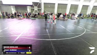 67 lbs Quarterfinal - Decker Berglund, UT vs Josiah Jaurigue, AZ