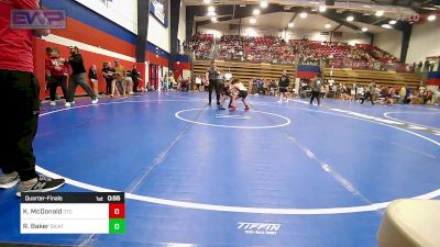 85 lbs Quarterfinal - Kaydin McDonald, Owasso Takedown Club vs Roman Baker, Skiatook Youth Wrestling