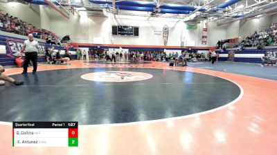 215 lbs Quarterfinal - Eduardo Antunez, Evergreen Park vs Gavin Collins, Herscher