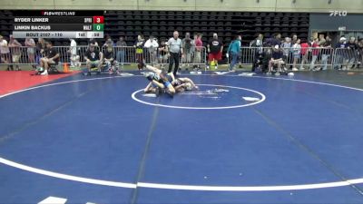110 lbs Consi Of 8 #2 - Ryder Linker, Spring Grove vs Linkin Backus, Walton
