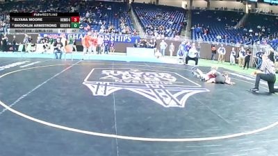 Girls-120 lbs Cons. Round 2 - Brooklin Armstrong, Kent City (Girls) vs Elyana Moore, Okemos (Girls)