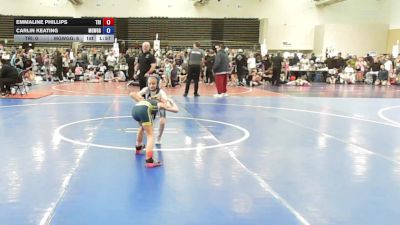 55 kg Rr Rnd 2 - Emmaline Phillips, Triumph Trained - Girls vs Carlin Keating, MGW Glitter & Grit - Girls