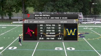 Replay: St. John Fisher vs Wilkes | Sep 28 @ 12 PM