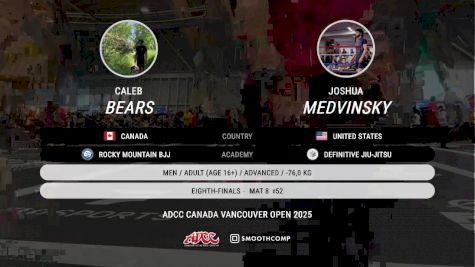 Caleb Bears vs Joshua Medvinsky 2025 ADCC Vancouver Open