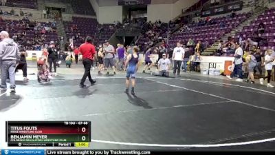 67-68 lbs Round 2 - Titus Fouts, Ridge Wrestling Club vs Benjamin Meyer, Colorado Regulators Wrestling Club