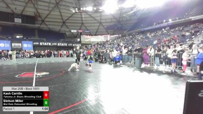 40.2-43 lbs 1st Place Match - Kash Carrillo, Tahoma Jr. Bears Wrestling Club vs Stetson Miller, Mat Rats Rebooted Wrestling