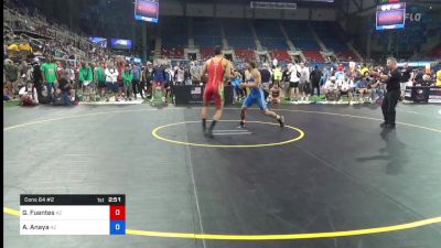 160 lbs Cons 64 #2 - Gabriel Fuentes, Arizona vs Arturo Anaya, Arizona