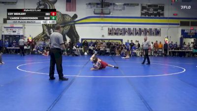 106 lbs 1st Place Match - Carew Christensen, Waukee Northwest vs Coy Mehlert, Union, LaPorte City