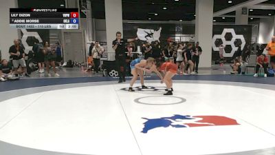 110 lbs Cons. Sub-semis - Lily Dizon, Vasky Bros\Pitman Wrestling Club vs Addie Morse, Oklahoma