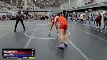 120 lbs Round 6 (8 Team) - Peyton Segata, Lady Bandits vs Maya Hoke, Curby Polar Bears