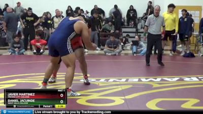 285 lbs Semifinal - Javier Martinez, Fresno City College vs Daniel Jacuinde, West Hills College