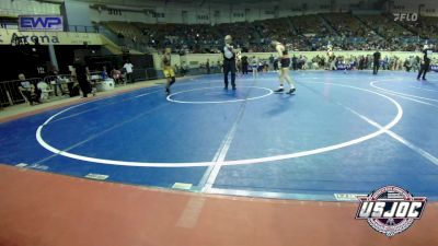 110 lbs Round Of 16 - Denver Wolf, Cowboy Wrestling Club vs Easton McGilbert, Midwest City Bombers Youth Wrestling Club