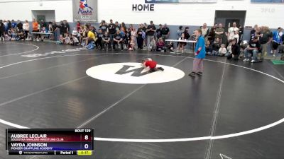 53 lbs Semifinal - Vayda Johnson, Pioneer Grappling Academy vs Aubree LeClair, Soldotna Whalers Wrestling Club