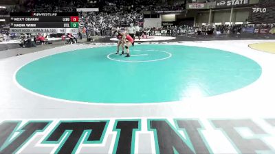 Girls 2A 120 lbs Cons. Round 2 - Roxy Deakin, Lakewood (Girls) vs Nadia Winn, Steilacoom (Girls)