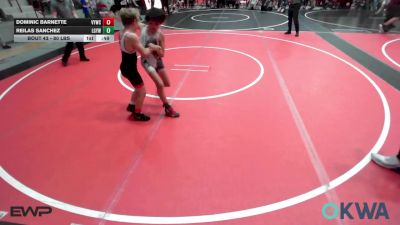 80 lbs Rr Rnd 3 - Dominic Barnette, Verdigris Youth Wrestling vs Reilas Sanchez, Locust Grove Youth Wrestling