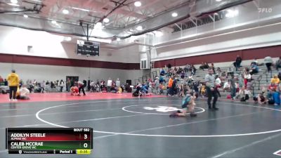 53-56 lbs Semifinal - Caleb McCrae, Center Grove WC vs Addilyn Steele, Alphas WC