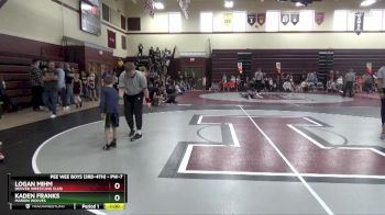 PW-7 lbs Quarterfinal - Logan Mihm, Denver Wrestling Club vs Kaden Franks, Marion Wolves