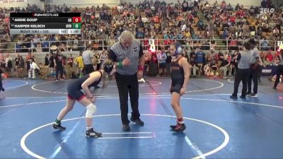 100 lbs Cons. Round 2 - Harper Kelsch, Norwood Youth Wrestling vs Addie Doup, Mount Vernon
