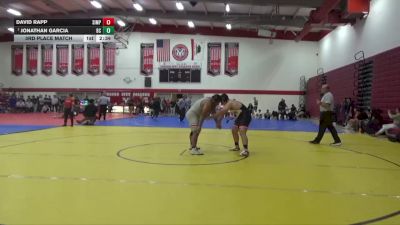285 lbs 3rd Place Match - Jonathan Garcia, Bakersfield College vs David Rapp, Simpson University