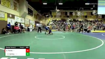 160 lbs Champ. Round 2 - Zack Harkey, Dana Hills vs Gabriel Flores, Cathedral City