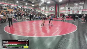 145 lbs Champ. Round 2 - Bailey Maldanado, Beaumont vs Mia Uc, Claremont