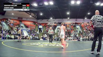 106 lbs Quarterfinals (8 Team) - Joseph Hahn, Clarkston HS vs Grayson Vaillant, Bedford HS