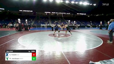 215 lbs Round Of 64 - Connor Follett, Xaverian vs Ryan Jacobsen, Minnechaug