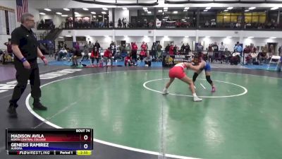 103 lbs Semifinal - Genesis Ramirez, Aurora vs Madison Avila, North Central College