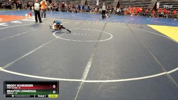 75 lbs Finals (8 Team) - Braxton Lonneman, Adrian vs Brody Schroeder, Pine Island