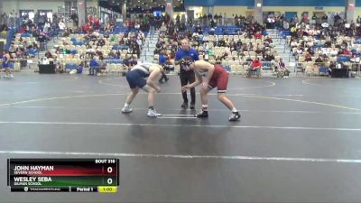 215 lbs Cons. Round 2 - John Hayman, Severn School vs Wesley Seba, Gilman School