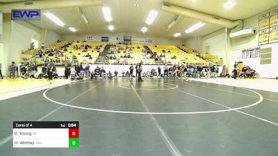 120 lbs Consi Of 4 - Gracie Young, Sand Springs HS vs Hailey Whitley, Tahlequah Girls HS