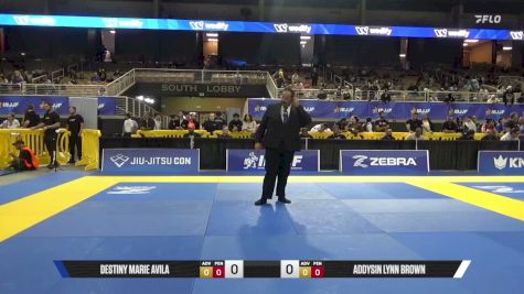 Addysin Lynn Brown vs Destiny Marie Avila 2026 Pan Jiu Jitsu IBJJF Championship