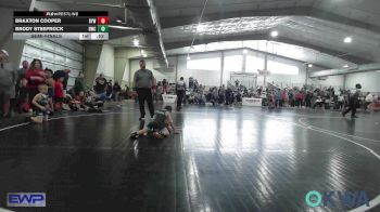 55 lbs Semifinal - Braxton Cooper, Bristow Elementary Wrestling Club vs Brody Steeprock, Bartlesville Wrestling Club