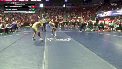 3A-138 lbs Champ. Round 1 - Aidyn Roman, Cedar Rapids Kennedy vs Paxton Behrends, Waverly-Shell Rock