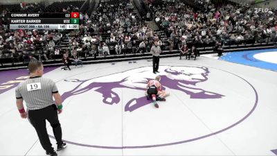 6A 106 lbs 3rd Place Match - Connor Avery, Cedar Valley vs Karter Barker, Weber