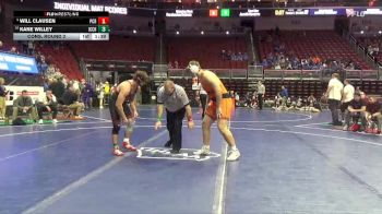 3A-285 lbs Cons. Round 2 - Kane Willey, Iowa City, City High vs Will Clausen, Prairie, Cedar Rapids