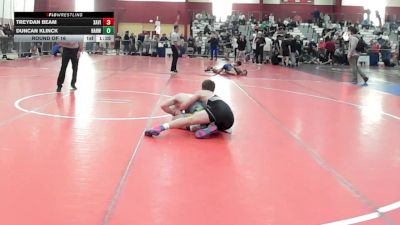 113 lbs Round Of 16 - Treydan Beam, Xavier High School vs Duncan Klinck, Harwood Union Highschool