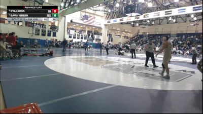 139 lbs Consi Of 4 - Ryan Rios, Blair Academy vs Gavin Green, Delone Catholic