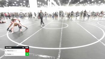 157 lbs Semifinal - Chance Mannino, Gold Rush Wrestling vs Adam Salas, Silverback WC