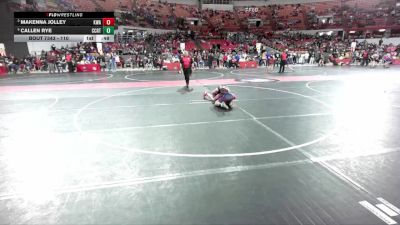 110 lbs Cons. Semi - Callen Rye, Wausau East vs Makenna Jolley, Kenosha Wrestling Academy