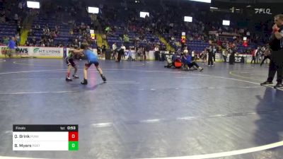 40 lbs Final - Quinn Brink, Punxsutawney vs Brynlee Myers, Portage