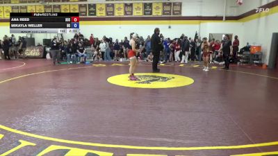 117 lbs Cons. Round 2 - Mikayla Weller, Bakersfield College vs Ana Reed, Sacramento City College