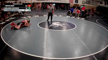 160 lbs Champ. Round 1 - Bryce Hart, Cochranton Area Hs vs Benjamin Stephens, Indiana Area Hs