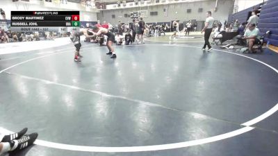 157 lbs Cons. Round 3 - Russell Johl, Unattached vs Brody Martinez, Coachella Valley Wrestling